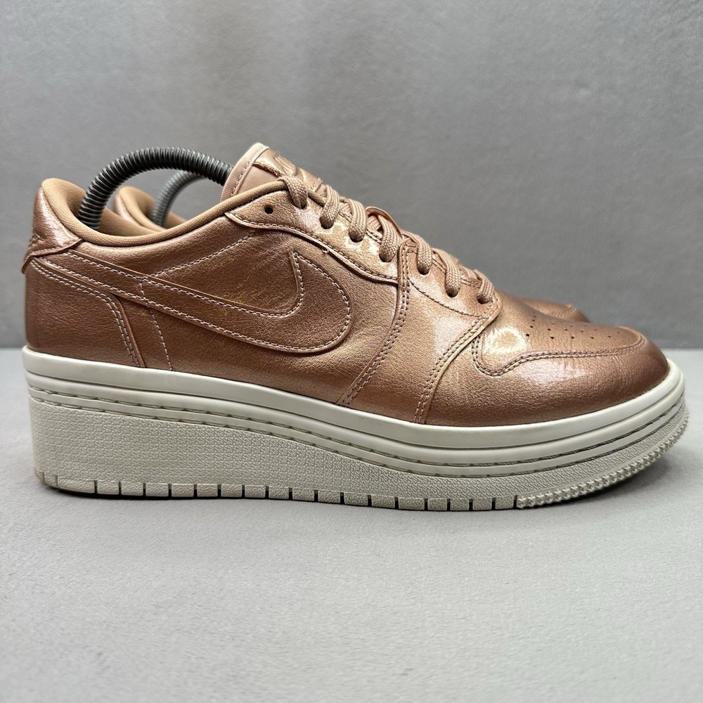 Womens Size 10.5 Nike Air Jordan 1 Retro Low Lifted Shoes Metallic Red Bronze